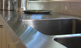 Stainless steel worktops