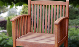 Teak and other hard wood garden furniture, patios etc.