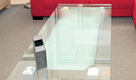 Glass tables and units