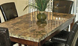 Marble and slate table tops etc.